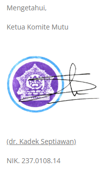 Tanda Tangan & Stempel Ketua Komite Mutu